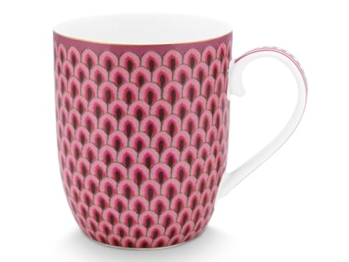 PIP STUDIO 51002321 Flower Festival Scallop Henkelb. dark pink 145ml (1 Stück) von Pip Studio