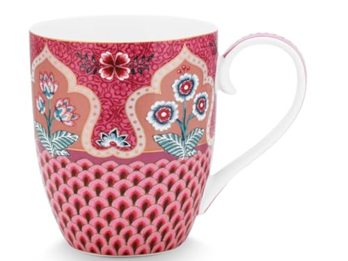 Pip Studio Flower Festival SCA.Henkelbecher Dark p. XL 450 ml von Pip Studio