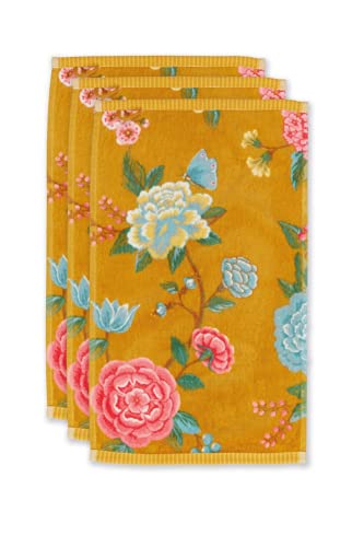 Pip Studio Gästetuch-Set Good Evening 3X Farbe Gelb, Größe 30x50 x 3 von Pip Studio