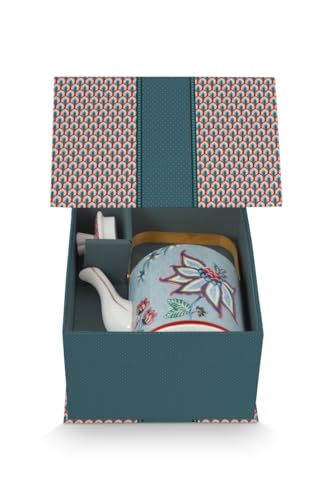 Pip Studio Flower Festival Oriental Geschenkset Teekanne blau 1l von Pip Studio