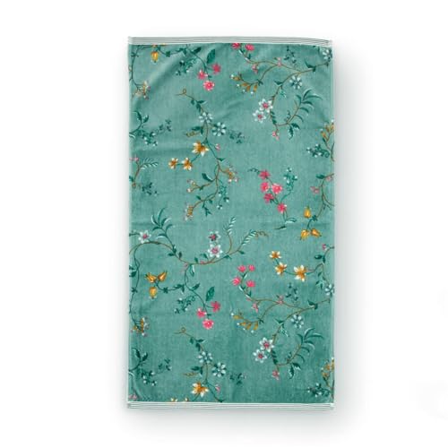 Pip Studio Handtuch Les Fleurs | grün - 55 x 100 von Pip Studio