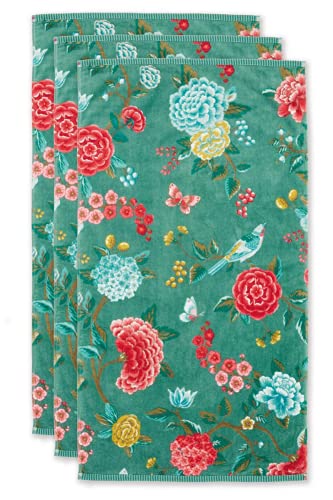 Pip Studio Handtuch-Set Good Evening 3X Farbe Grün, Größe 55x100 x 3 von Pip Studio