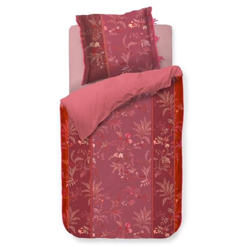 Pip Studio Bettwäsche Isola Pink Beige Perkal Pflanzen Farne Palmen Blumen Blüten Figuren Pferd, Größe:155 cm x 220 cm von Pip Studio
