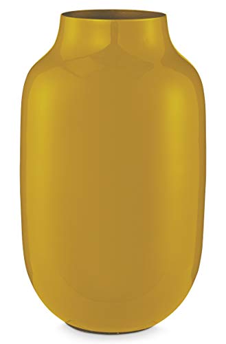 Pip Studio Metall-Vase Blushing Birds | gelb - 30 cm von Pip Studio