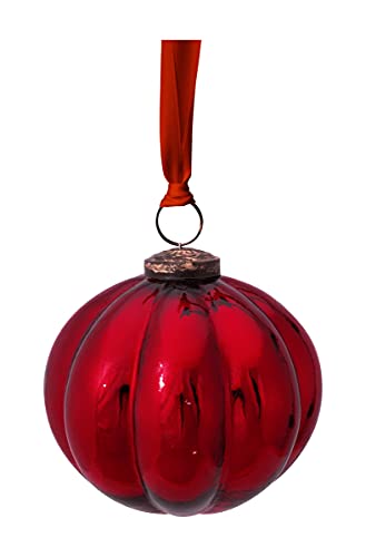 PiP Studio 51099210 Ornament Glass Baumanhänger Stripes Red 10 cm (1 Stück) von PiP Studio