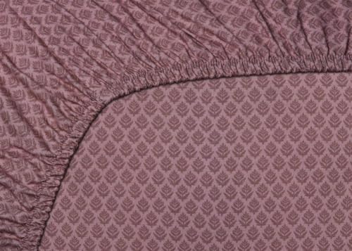 Pip Studio Perkal-Spannbettlaken Thousand Leaves Farbe Mauve Größe 100x200 HH: 25 von Pip Studio