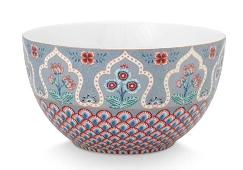 PiP Studio 51003190 Flower Festival Scallop Deco Bowl Light Blue 18cm (1 Stück) von PiP Studio