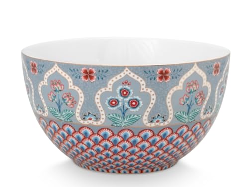 Pip Studio Flower Festival Scallop Deco Bowl Light Blue 18cm von Pip Studio