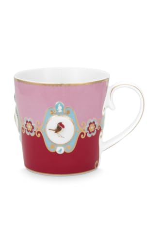 Pip Studio Love Birds Medaillion Henkelbecher rot/pink 250ml von Pip Studio
