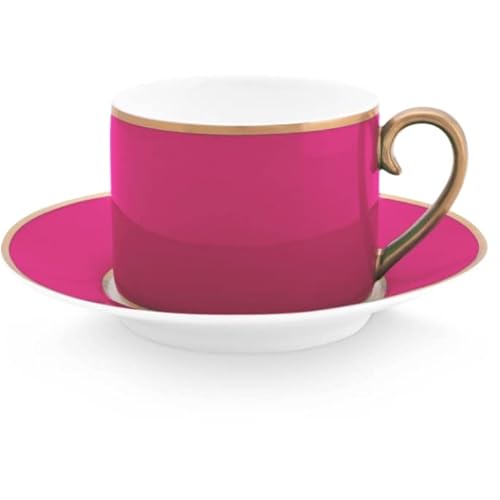 Pip Studio Tasse & Untertasse Pip Chique | Gold-Pink - 220 ml von PiP Studio