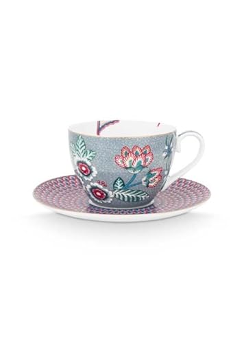 PiP Studio Tasse & Untertasse Winter Wonderland | Light Blue-280 ml Furniture, Porzellan, 1 von PiP Studio