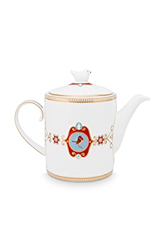 PiP Studio 51005061 Love Birds Teekanne Medallion Weiss 1,3l (1 Stück) von PiP Studio