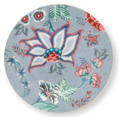 PIP STUDIO Flower Festival Gebäckteller Light Blue 17 cm von PIP STUDIO