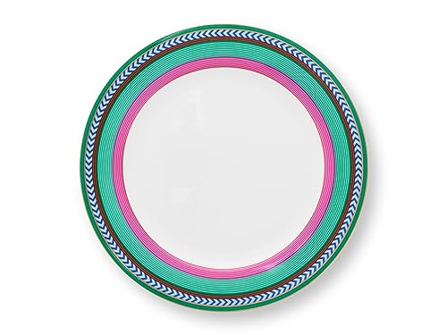 Plate Chique Stripes Pink-Green 23cm von PiP Studio