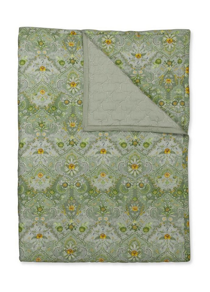 Wolldecke Saluti Piccoli Quilt_Green_UV_UV_270x260 1 Tagesdecke 270 x 260 cm, PiP Studio, Tagesdecke Kuscheldecke Decke Wohndecke von PiP Studio