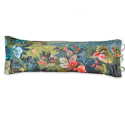 PiP Zierkissen Winter Blooms, gefüllt Perkal grün-blau Größe 30x90 cm von PiP Studio