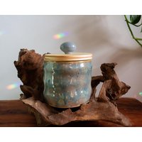 Handgemachte Keramik-Dose & Handgemachter Holz-Deckel - Spülmaschinenfest Lebensmittelecht Eine Tolle Geschenkidee Zu Jedem Anlass Handgemachte Keramik-Dose & Handgemachter Holz-Deckel - Spülmaschinenfest Lebensmittelecht Eine Tolle Geschenkidee Zu Jedem Anlass von PiPoKeramik