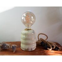 Handgemachte Keramik-Lampe - Liebevoll Hergestellt E-27 Fassung Kippschalter & Euro-Stecker Stoffummanteltes Kabel Cozy Dekoration Handgemachte Keramik-Lampe - Liebevoll Hergestellt E-27 Fassung Kippschalter & Euro-Stecker Stoffummanteltes Kabel Cozy Dekoration von PiPoKeramik