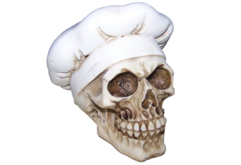 PiWear Dekofigur PiWear Totenkopf Koch, Skull, Chefkoch, Küchendekoration, Deko-Totenkopf PiWear Dekofigur PiWear Totenkopf Koch, Skull, Chefkoch, Küchendekoration, Deko-Totenkopf von PiWear