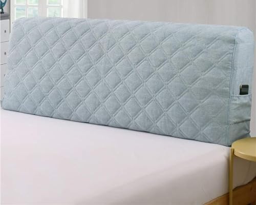 Bett-Kopfteil-Bezüge, staubdichter Schutzbezug, super gepolsterter Kopfteil-Bettkopf, waschbare Schlafzimmer-Dekoration, Stretch-Bettkopfbezug (Farbe: Blau, Größe: 150 cm) (Farbe: Blau, Größe: 210 cm) von PiWine