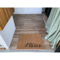 Campervan Fußmatte „Ja Moin" | Vanlife Campermatte Kokosmatte Willkommensmatte 40x30cm von Piahontasdesign