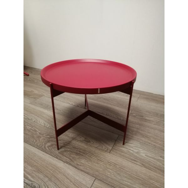 Abaco Beistelltisch mit abnehmbare roter Tischplatte, Pianca von Pianca