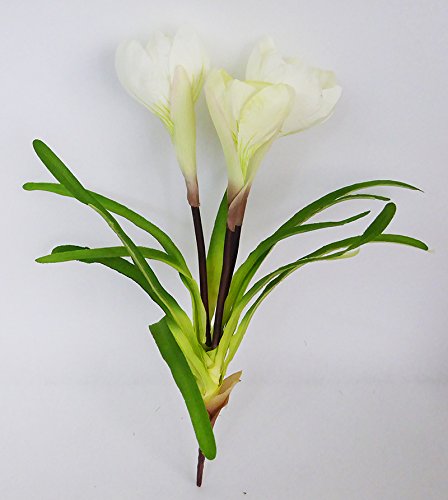Kunstblume Krokus weiß 3 Blumen 29 cm von Piante verdi e fiorite