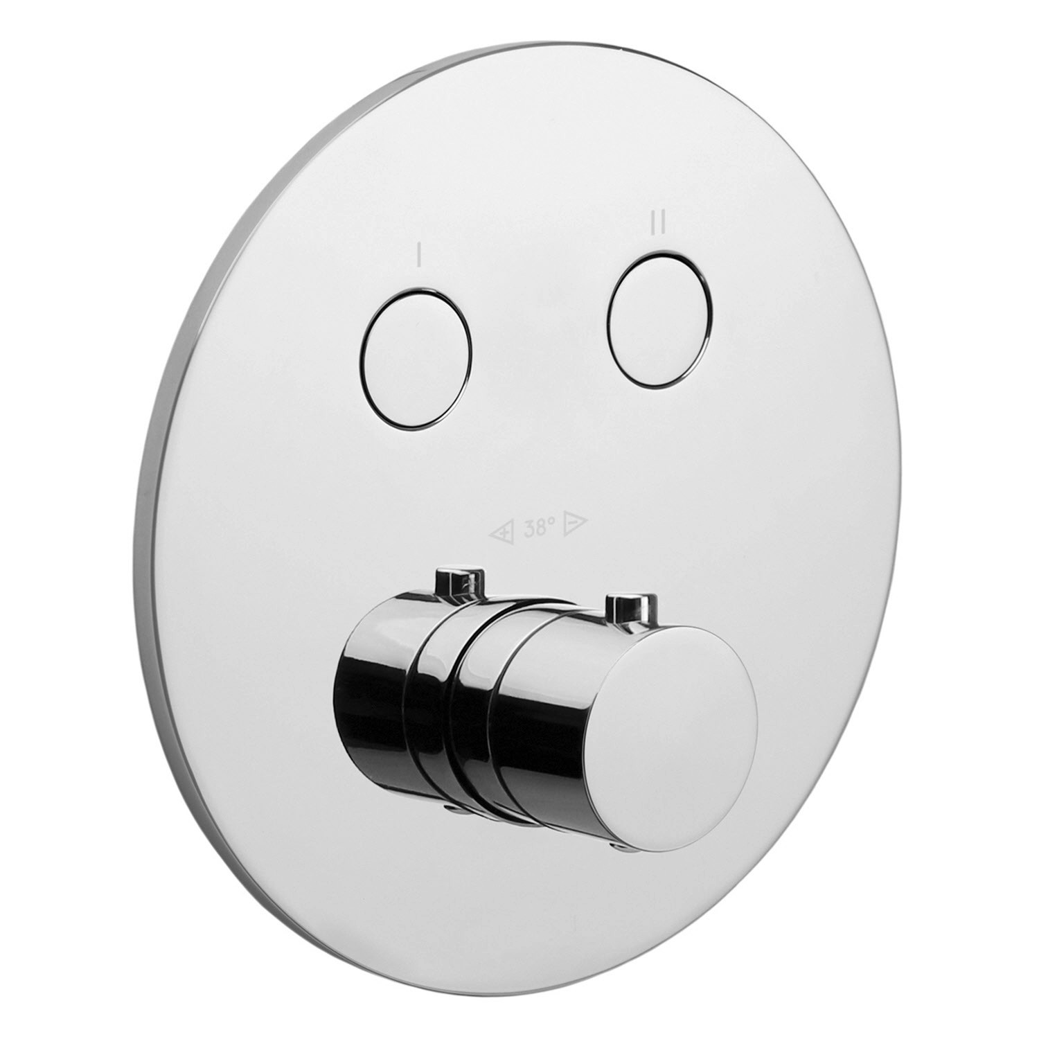 pianura Thermostat Unterputz für 2 Verbraucher Stella Smart Push in Chrom von Pianura