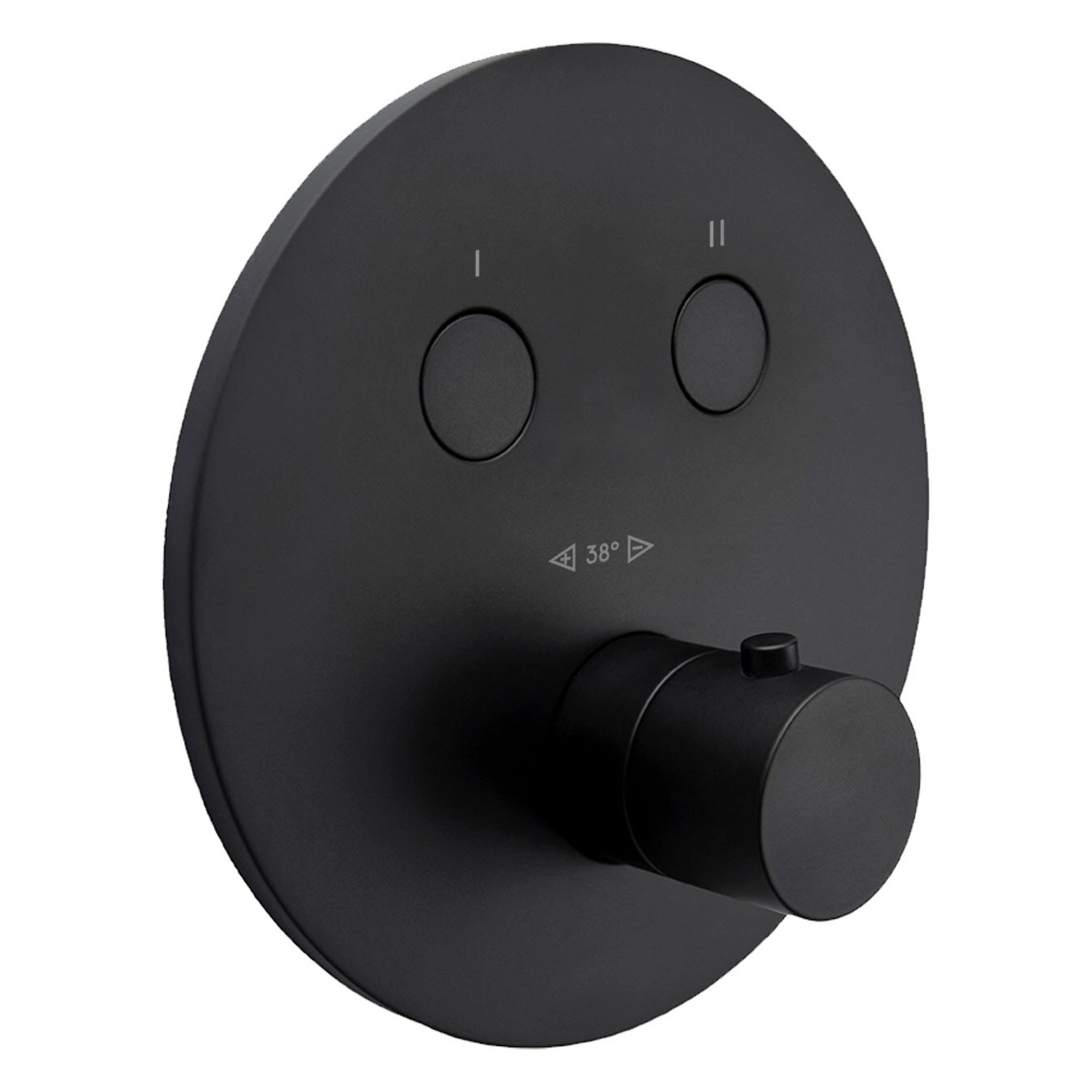pianura Thermostat Unterputz für 2 Verbraucher Stella Smart Push in Schwarz Matt von Pianura
