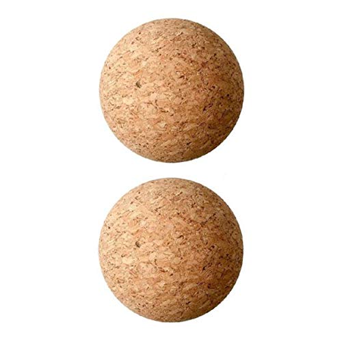 Piarktoy 2 Stück Holzkork-Kugel-Weinstopfen, Korkkugel-Stopper für Weindekanter, Karaffe, Ersatz 5,5 cm von Piarktoy