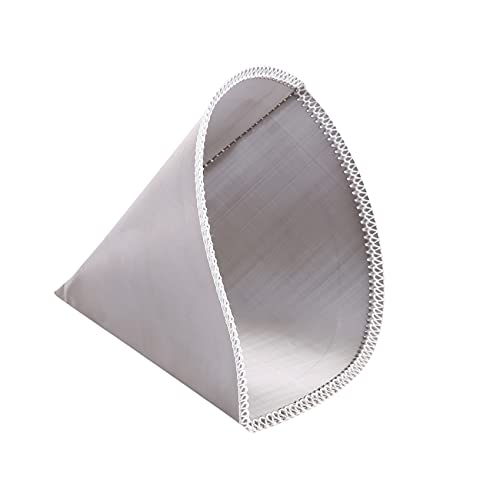 Piarktoy Wiederverwendbares Gießen über Kaffeefilter Mesh Papierloser Kaffeefilter Edelstahl Kegelfilter 3 bis 4 Tasse Kaffeefilter von Piarktoy