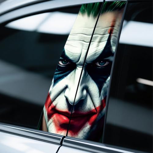 Auto Aufkleber, B Säulen Aufkleber, Auto Säule Protektor, 1 Set Clown Aufkleber (A) von Piashow