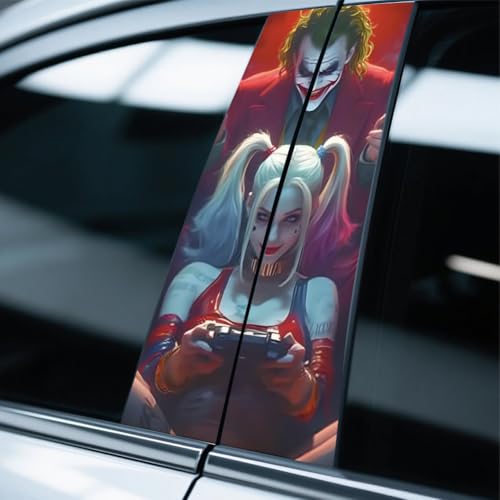 Auto Aufkleber, B Säulen Aufkleber, Auto Säule Protektor, 1 Set Clown Aufkleber (E) von Piashow