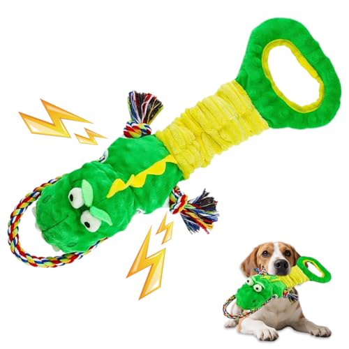Piashow Hundespielzeug，Hundespielzeug mit Quietsche,Tauziehen hundespielzeug,interaktives Kauspielzeug für große und kleine Hunde,fördert Spaß und Aufmerksamkeit,ideal zum Ziehen,Werfen und Kauen von Piashow
