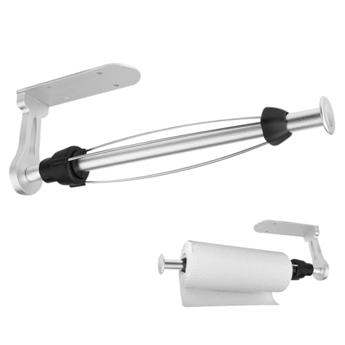 Edelstahl Küchenrollenhalter, Einhandreißen Küchenrollenhalter Ohne Bohren, Küchenrollenhalter Wand mit Dämpfungseffekt für Küche oder Bad, Silber Edelstahl Küchenrollenhalter, Einhandreißen Küchenrollenhalter Ohne Bohren, Küchenrollenhalter Wand mit Dämpfungseffekt für Küche oder Bad, Silber von Piashow