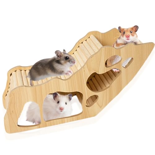 Hamster Tunnel, Hamsterhaus mit Kletterleiter für Hamster, Hamster Haus aus Holz, Hamster Zubehör, geheimer Peep Tunnel Hamsterhütte Hamster Tunnel, Hamsterhaus mit Kletterleiter für Hamster, Hamster Haus aus Holz, Hamster Zubehör, geheimer Peep Tunnel Hamsterhütte von Piashow