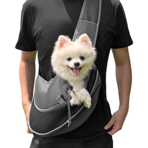 Hundetragetasche, Verstellbare Tragetasche Hund, Haustier Hundetasche für kleine Hunde 10-14lbs - L, Dunkelgrau + Schwarz Hundetragetasche, Verstellbare Tragetasche Hund, Haustier Hundetasche für kleine Hunde 10-14lbs - L, Dunkelgrau + Schwarz von Piashow