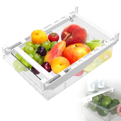 Kühlschrank Organizer, Kühlschrank Schubladen Organizer, Schubladenorganizer, Kühlschrankbox mit Versenkbarer Stange, Küche Aufbewahrung, Durchsichtig Drawer Organizer, für Lebensmittel Getränke Kühlschrank Organizer, Kühlschrank Schubladen Organizer, Schubladenorganizer, Kühlschrankbox mit Versenkbarer Stange, Küche Aufbewahrung, Durchsichtig Drawer Organizer, für Lebensmittel Getränke von Piashow
