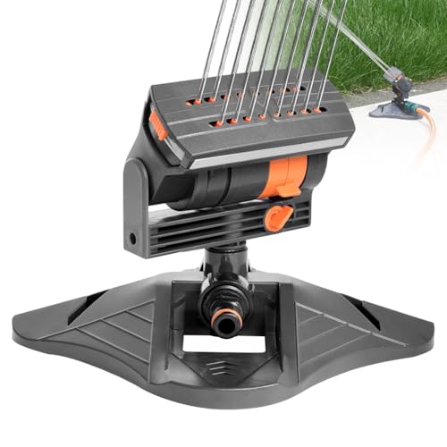 Mini Turbo Oszillierender Rasensprenger 16 Düsen,4 Modi Automatisches Schwingen Viereckregner zur Bewässerung,Gartensprinkler mit Schnellanschluss und Großer Basis,Sprinkler für Rasen und Flächen von Piashow