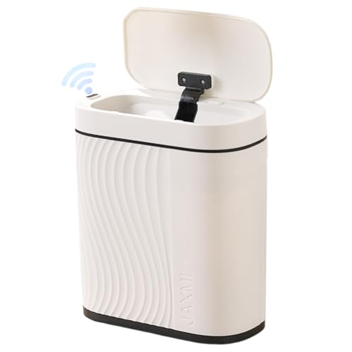 Piashow Mülleimer Bad 8L mit Sensor, Kosmetikeimer, Intelligenter Automatischer Abfalleimer, Elektrischer Geruchsdichter Mülleimer für Bad & Küche (Weiß) von Piashow