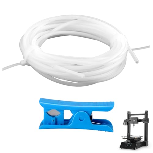 PTFE Schlauch 5m mit Cutter, 2.5mm ID × 4mm OD PTFE Schlauch Passend für Bambu Lab A1/A1 mini/P1P/P1S/X1C für Creality K1/K1 Max für Ender 3 V3, für Direktantrieb Extruder 3D Drucker PTFE Schlauch 5m mit Cutter, 2.5mm ID × 4mm OD PTFE Schlauch Passend für Bambu Lab A1/A1 mini/P1P/P1S/X1C für Creality K1/K1 Max für Ender 3 V3, für Direktantrieb Extruder 3D Drucker von Piashow