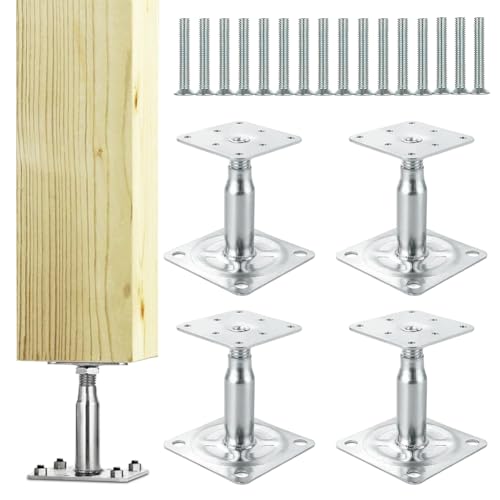 Pfostenträger Höhenverstellbar, 4er Set Pfostenträger mit 16 Schrauben, 100-150 mm Verstellbar, dickschichtpassiviert, galvanisch verzinkt Pfostenträger Höhenverstellbar, 4er Set Pfostenträger mit 16 Schrauben, 100-150 mm Verstellbar, dickschichtpassiviert, galvanisch verzinkt von Piashow