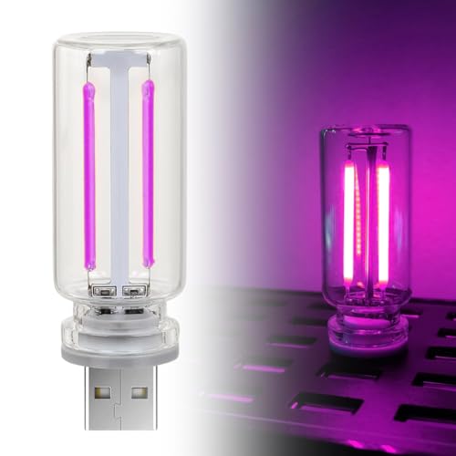 Piashow Auto Led Lamps, USB Touch Night Light, Auto Licht Innenraum, Retro-inspirierte Innenraum Innenbeleuchtung, Led Innenbeleuchtung, Plug-in USB Automotive Interface Nachtlampen (Lila) von Piashow