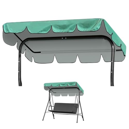 Hollywoodschaukel Dachbezug, Gartenschaukel Dachbezug 210x145 cm, Wasserdicht Dachbezug für 2& 3 Sitzer Schaukel, UV-Schutz Sonnendach Universal Schutzabdeckung für Gartenstuhl, Für Hollywood Schaukel von Piashow