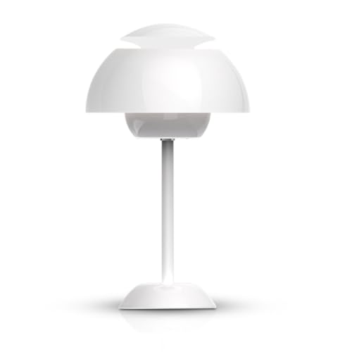 Piashow Schreibtischlampe, LED Tischlampe Dimmbare Tischleuchte 3 Farb Nachttischlampe USB Type-C-Anschluss Eisen-Acryl-Tischlampe für Zimmer Büro (Weiß) von Piashow