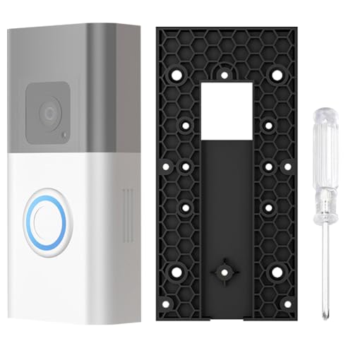 Selbsthaftende Ring Doorbell Halterung Video Türklingel Halterung Ohne Bohren für Video Doorbell 4/3/3 Plus/Akku-Videotürklingel Plus, Ring Kamera Klingel Klebehalterung Doorbell Zubehör von Piashow