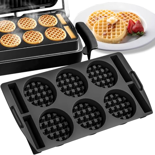 Piashow Silikon Waffeleinsatz, Minimalistisch, Schwarz, Waffel, OptiGrill XL Zubehör von Piashow