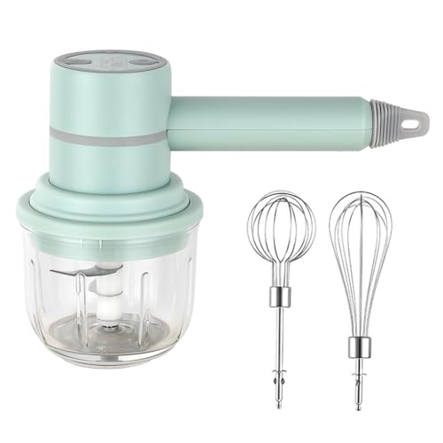 Zwiebelschneider Elektrisch Gemüseschneider 300ml Verquirlte Eier Multizerkleinerer Fleisch Gemüse Zerkleinerer Cutter Food Chopper Küchen Zubehör für Eier, Fleisch, Knoblauch, Chili, Zwiebel von Piashow