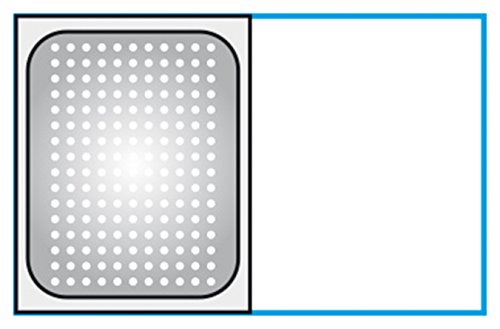 Piazza 221102 Schüssel gelocht GF 1/2 aus Edelstahl, 32.5cm lang, 26,5 cm Breite, 2 cm Höhe von PIAZZA