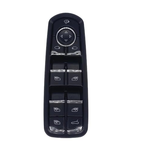 Elektrischer Fensterheberschalter für Panamera für Cayenne Fensterheber, Regler, Hebertaste vorne links, Fahrerseite 7PP959858 (mit Glasschloss) von Pibid